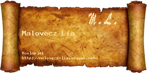 Malovecz Lia névjegykártya